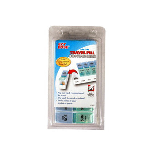 Ezy Dose 7 Day Pill Reminder Am/Pm, Travel - 1 Ea